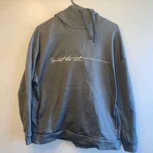 Gray Nike just do it hoodie